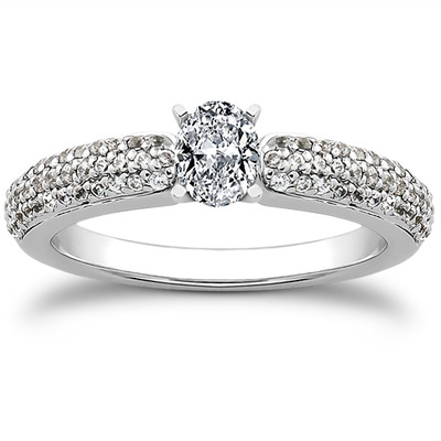 Pave Set Diamond Bridal Ring (0.37 t.c.w.) - view 18