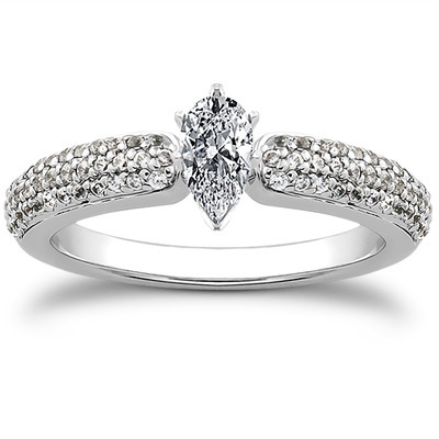 Pave Set Diamond Bridal Ring (0.37 t.c.w.) - view 17 of 28