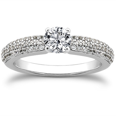 Pave Set Diamond Bridal Ring (0.37 t.c.w.) - view 14