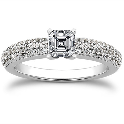 Pave Set Diamond Bridal Ring (0.37 t.c.w.) - view 13