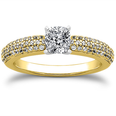 Pave Set Diamond Bridal Ring (0.37 t.c.w.) - view 11