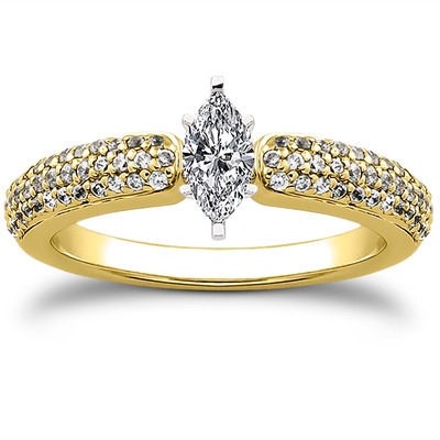 Pave Set Diamond Bridal Ring (0.37 t.c.w.) - view 8