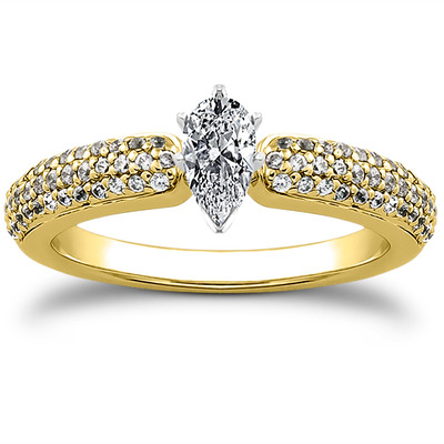 Pave Set Diamond Bridal Ring (0.37 t.c.w.) - view 6