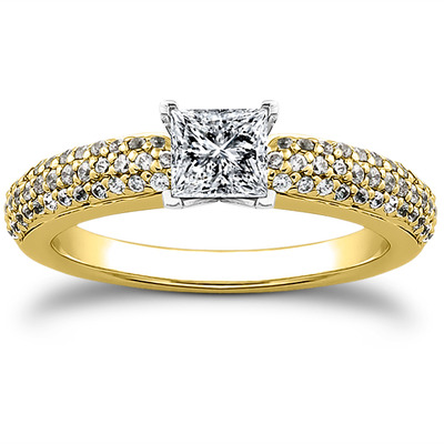 Pave Set Diamond Bridal Ring (0.37 t.c.w.) - view 5