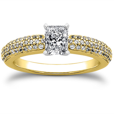 Pave Set Diamond Bridal Ring (0.37 t.c.w.) - view 4