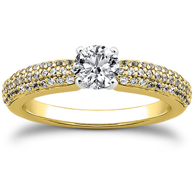 Pave Set Diamond Bridal Ring (0.37 t.c.w.) - view 3