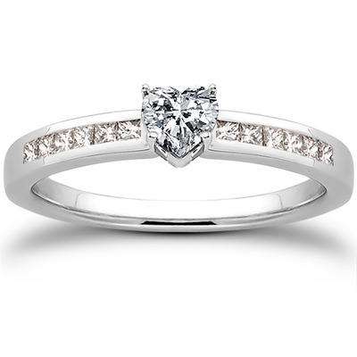 Channel Set Petite Diamond Engagement Ring (0.14 ct. t.w..) - view 20