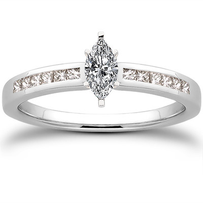 Channel Set Petite Diamond Engagement Ring (0.14 ct. t.w..) - view 19 of 28