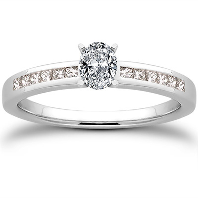 Channel Set Petite Diamond Engagement Ring (0.14 ct. t.w..) - view 18