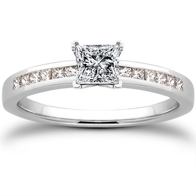 Channel Set Petite Diamond Engagement Ring (0.14 ct. t.w..) - view 16 of 28