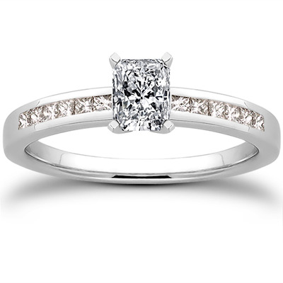 Channel Set Petite Diamond Engagement Ring (0.14 ct. t.w..) - view 1