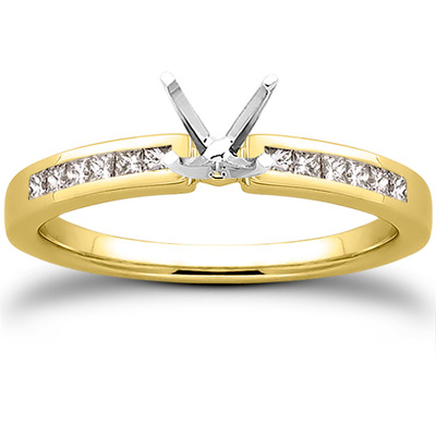 Channel Set Petite Diamond Engagement Ring (0.14 ct. t.w..) - view 12