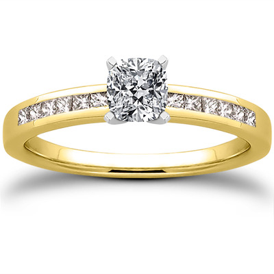 Channel Set Petite Diamond Engagement Ring (0.14 ct. t.w..) - view 11