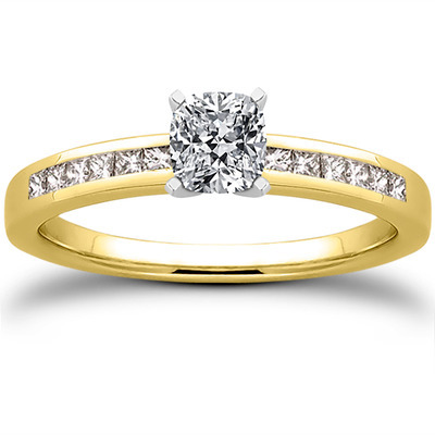 Channel Set Petite Diamond Engagement Ring (0.14 ct. t.w..) - view 11 of 28