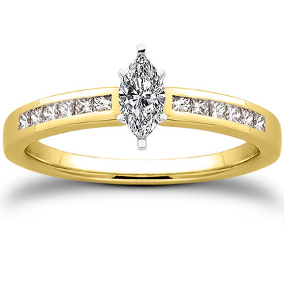 Channel Set Petite Diamond Engagement Ring (0.14 ct. t.w..) - view 8 of 28