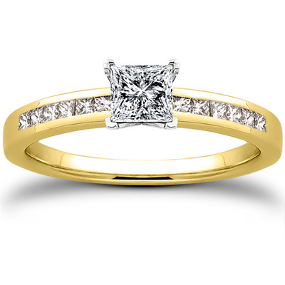 Channel Set Petite Diamond Engagement Ring (0.14 ct. t.w..) - view 5 of 28