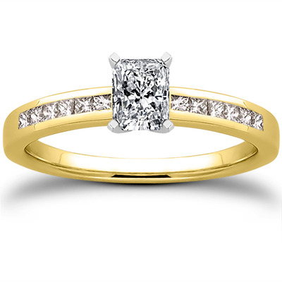 Channel Set Petite Diamond Engagement Ring (0.14 ct. t.w..) - view 4