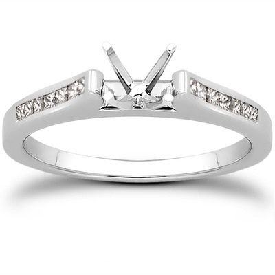 Channel Set Princess Diamond Engagement Ring (0.18 ct. t.w.) - view 26 of 31