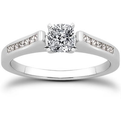 Channel Set Princess Diamond Engagement Ring (0.18 ct. t.w.) - view 25 of 31