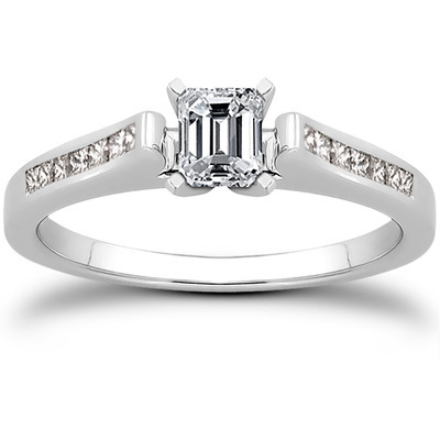 Channel Set Princess Diamond Engagement Ring (0.18 ct. t.w.) - view 24 of 31