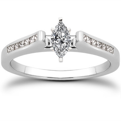 Channel Set Princess Diamond Engagement Ring (0.18 ct. t.w.) - view 22 of 31