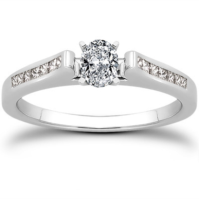 Channel Set Princess Diamond Engagement Ring (0.18 ct. t.w.) - view 21 of 31