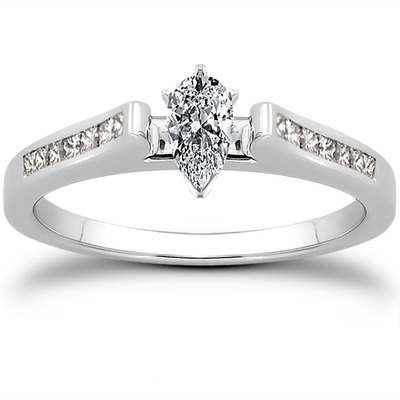 Channel Set Princess Diamond Engagement Ring (0.18 ct. t.w.) - view 20 of 31