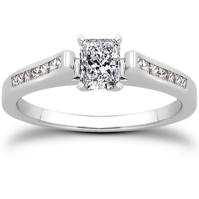 Channel Set Princess Diamond Engagement Ring (0.18 ct. t.w.) - view 18 of 31