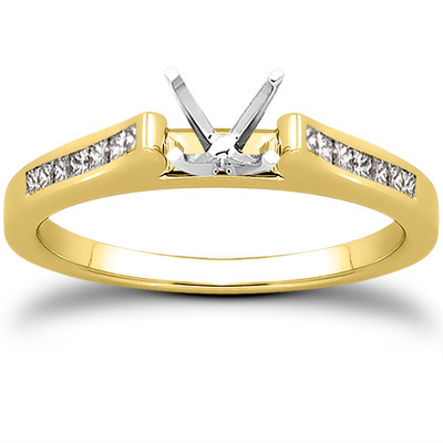 Channel Set Princess Diamond Engagement Ring (0.18 ct. t.w.) - view 15 of 31