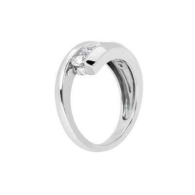 Channel Set Round Diamond Fancy Ring (0.76 CT)  - view 2