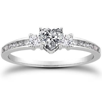 Three Stone Channel Set Diamond Bridal Ring (0.25 t.c.w.) - view 21