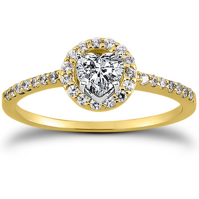 Round Brilliant Halo Diamond Bridal Ring (0.22 t.c.w.) - view 9 of 28