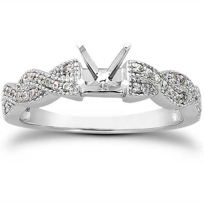 Pave Set Diamond Bridal Ring (0.24 ct.tw.) - view 27 of 30