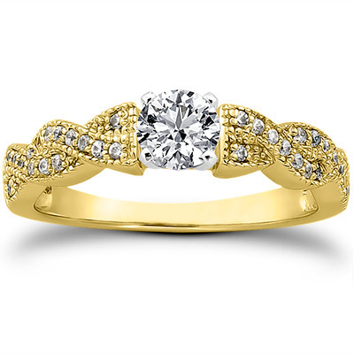 Pave Set Diamond Bridal Ring (0.24 ct.tw.) - view 7 of 30