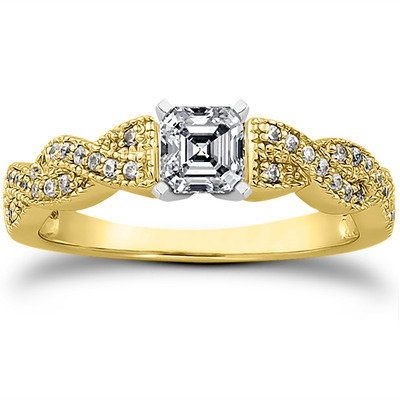 Pave Set Diamond Bridal Ring (0.24 ct.tw.) - view 6 of 30