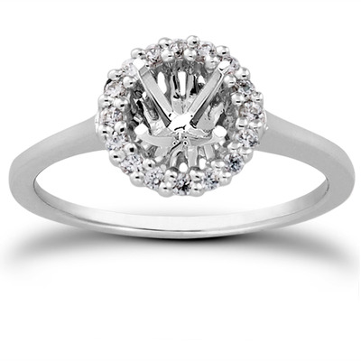 Round Brilliant Halo Engagement Ring (0.16 t.c.w.) - view 23