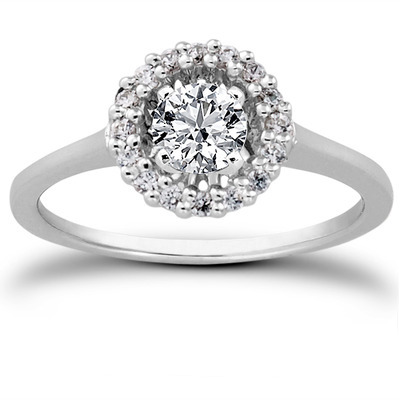 Round Brilliant Halo Engagement Ring (0.16 t.c.w.) - view 14 of 28