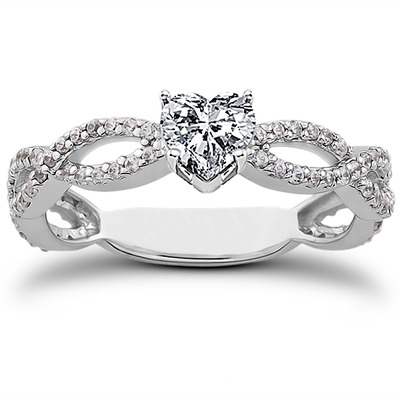 Bypass Style Diamond Engagement Ring (0.38 t.c.w.) - view 20