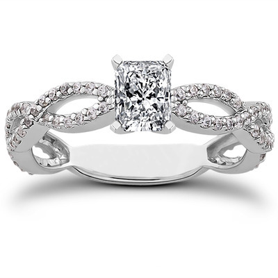 Bypass Style Diamond Engagement Ring (0.38 t.c.w.) - view 1 of 28