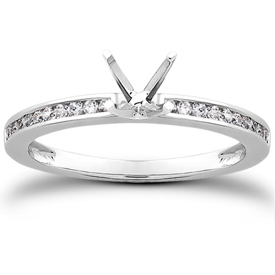 Classic Channel Set Petite Diamond Engagement Ring (0.15 t.c.w.) - view 25