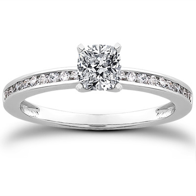 Classic Channel Set Petite Diamond Engagement Ring (0.15 t.c.w.) - view 24