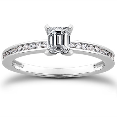 Classic Channel Set Petite Diamond Engagement Ring (0.15 t.c.w.) - view 23