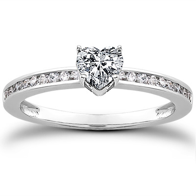 Classic Channel Set Petite Diamond Engagement Ring (0.15 t.c.w.) - view 22