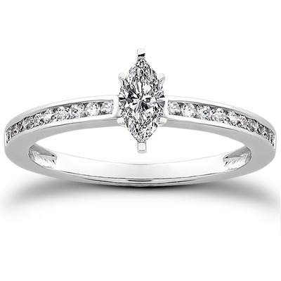 Classic Channel Set Petite Diamond Engagement Ring (0.15 t.c.w.) - view 21 of 30