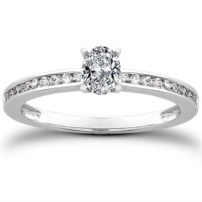 Classic Channel Set Petite Diamond Engagement Ring (0.15 t.c.w.) - view 20