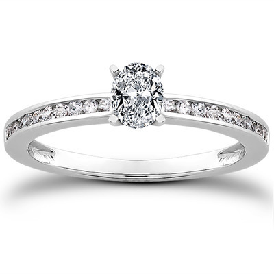 Classic Channel Set Petite Diamond Engagement Ring (0.15 t.c.w.) - view 20 of 30