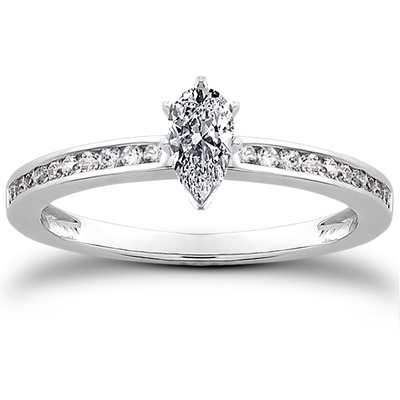 Classic Channel Set Petite Diamond Engagement Ring (0.15 t.c.w.) - view 19