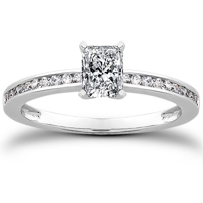 Classic Channel Set Petite Diamond Engagement Ring (0.15 t.c.w.) - view 17