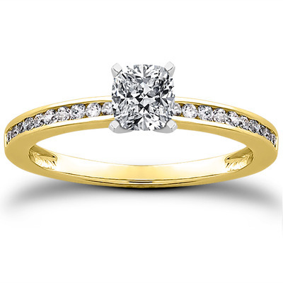 Classic Channel Set Petite Diamond Engagement Ring (0.15 t.c.w.) - view 13 of 30