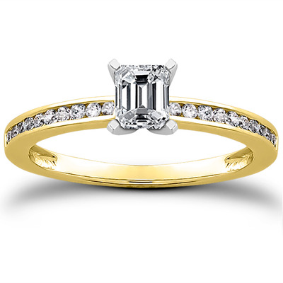 Classic Channel Set Petite Diamond Engagement Ring (0.15 t.c.w.) - view 12